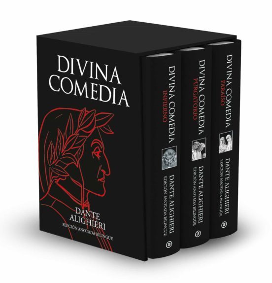 DIVINA COMEDIA EDICIÓN ANOTADA BILINGUE 3 VOLÚMENES - Dante Alighieri